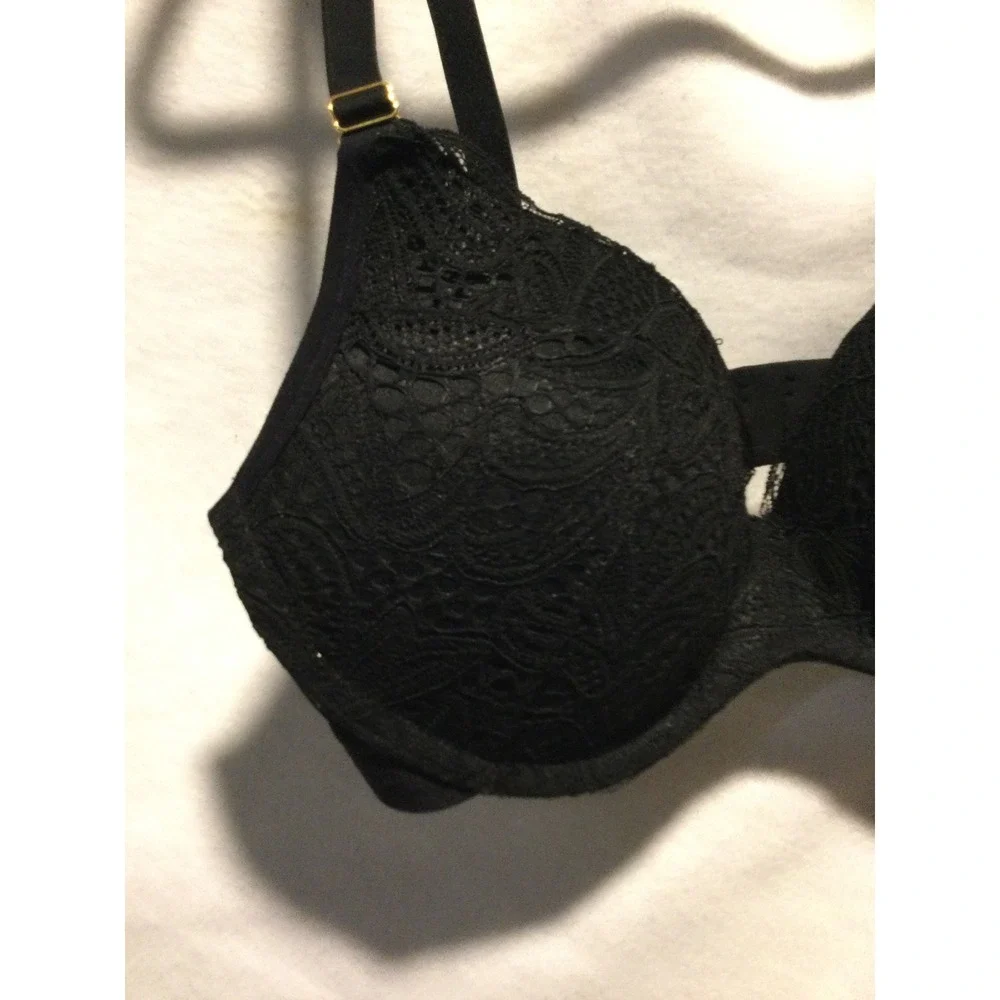 Lively‎ Black Lace Full Coverage Padded Underwire Bra 34D
